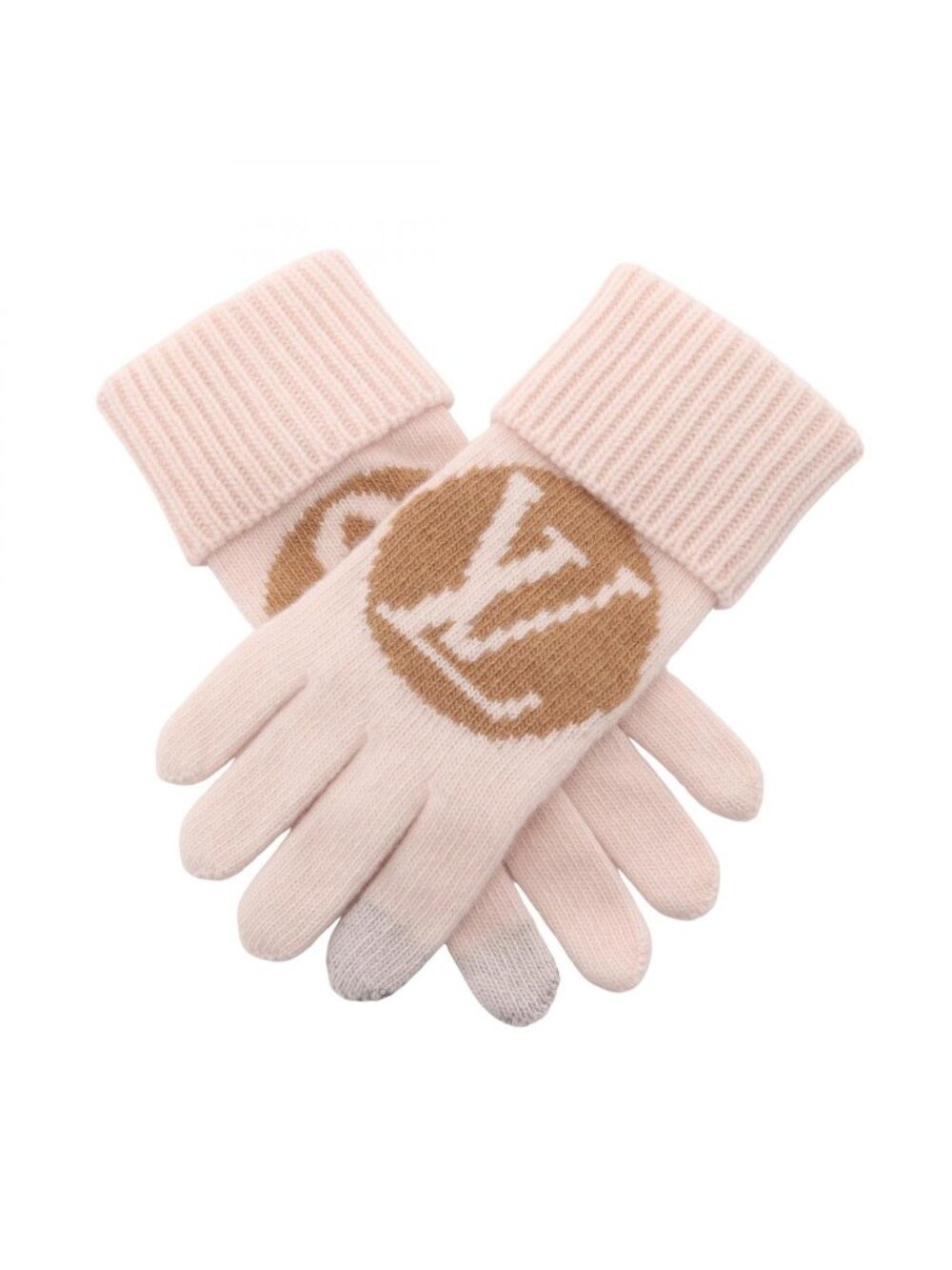 Louis Vuitton Gloves Maille LV Medallion Pink Wool